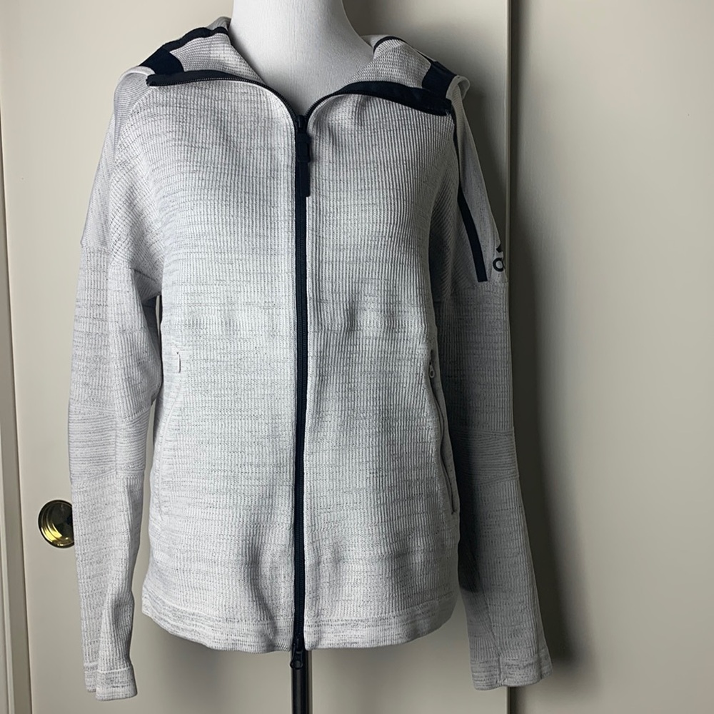 Women’s Adidas zip knit hoodie Medium